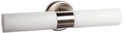 Cobalt  - 2-Light Wall Sconce - Brushed Steel Finish - Opal Glass Shade