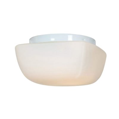 Vega Dimmable LED Flush Mount in White (WH) with Opal (OPL) Glass