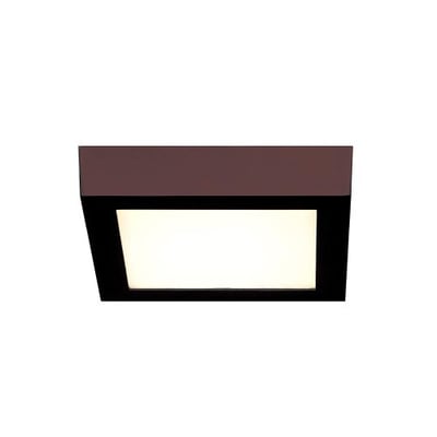 Strike 2.0-7in - Dimmable LED Square Flush Mount - Bronze Finish - Acrylic Lens