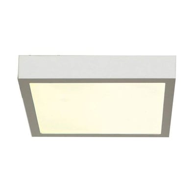 Access Lighting 20802LEDD-WH/ACR Strike 2.0-7 12W 1 LED Square Flush Mount, White Finish with Acrylic Glass