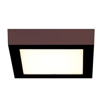 Strike 2.0-10in - Dimmable LED Square Flush Mount - Bronze Finish - Acrylic Lens