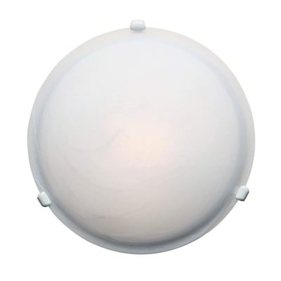 Access Lighting 23019GU-WH/WH Mona - Two Light Flush Mount, White Finish with White Glass