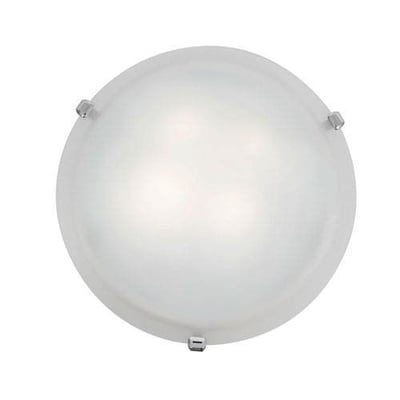 Access Lighting 23019GU-CH/WH Mona - Two Light Flush Mount, Chrome Finish with White Glass