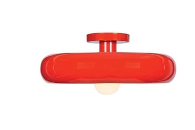 Access Lighting 23880LEDDLP-RED/SILV Bistro Flush Mount, Red and Silver