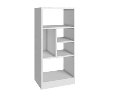 Accentuations by Manhattan Comfort Durable Valenca Bookcase 2.0 with 5- Shelves in White