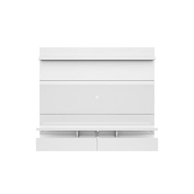 Manhattan Comfort City 1.8 Floating Wall Theater Entertainment Center in White Gloss