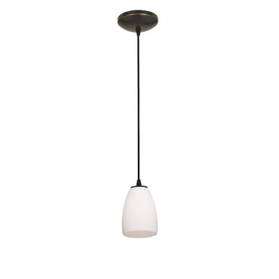 Sherry - Integrated (SSL) LED Cord Pendant - Oil Rubbed Bronze Finish - Opal Glass Shade