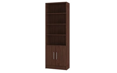 Accentuations by Manhattan Comfort Practical Catarina Cabinet with 6- Shelves in Nut Brown