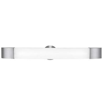 Aspen - 1-Light Vanity - Brushed Steel Finish - Opal Glass Shade