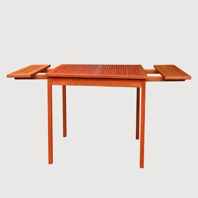 Vifah V1563 Outdoor Eucalyptus Rectangular Dining Table, 70 by 35-Inch