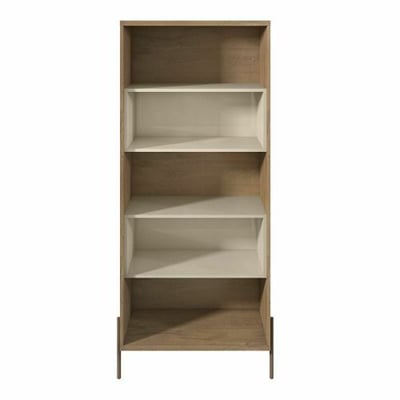Manhattan Comfort Joy 5-Shelf Bookcase in Off White