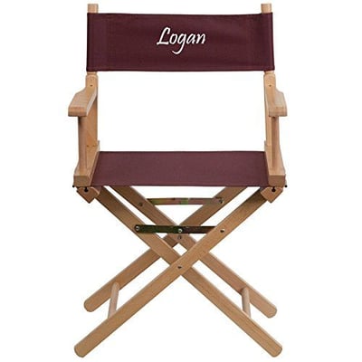 Personalized Standard Height Directors Chair - Brown 