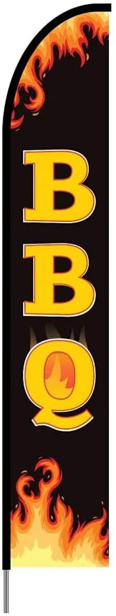 BBQ EVO Feather Flag, Barbeque Swooper Banner Pole Kit 15 feet 