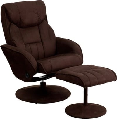 Microfiber Recliner and Ottoman 