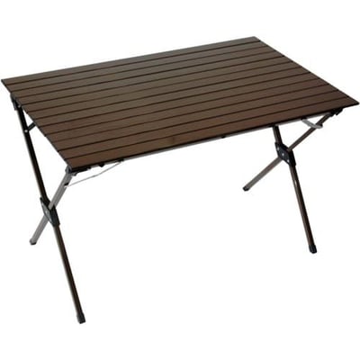 Table in a Bag. Picnic - Large Aluminum Portable - Brown 43 x 27 x 27H