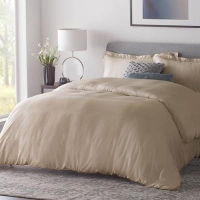 Rayon From Bamboo Duvet Set, King Size, Driftwood