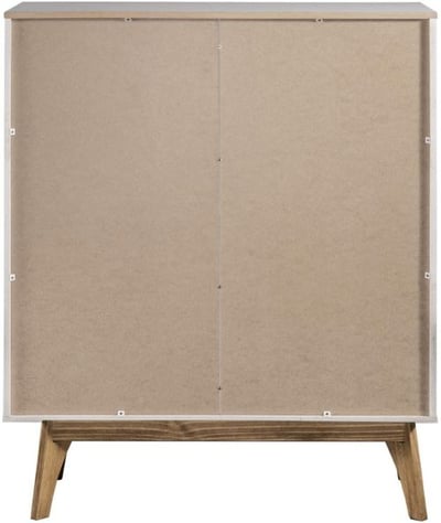 Manhattan Comfort Jackie Storage Cabinet White/Natural Wood