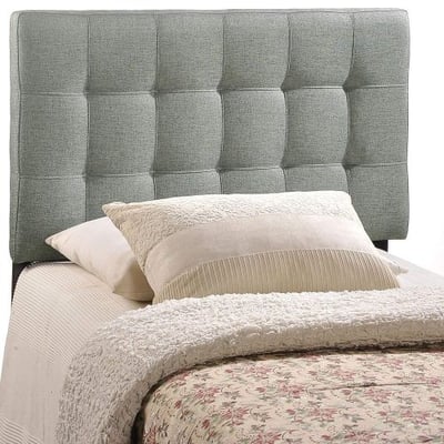 Modway AMZ-5148-GRY Lily Upholstered Tufted Fabric Twin Headboard Size in Gray