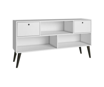 Accentuations by Manhattan Comfort Modern Uppsala TV Stand with 3- Shelves and 2- Drawers in White