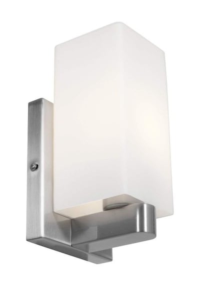 Access Lighting 50175-BS/OPL Archi Wall and Vanity with Opal Glass Shade, Brushed Steel Finish