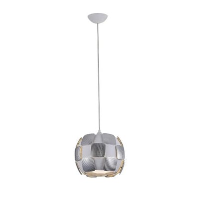 Access Lighting 50903LED-WH/CH Layers LED 11-Inch Diameter Pendant with White Shade, Chrome
