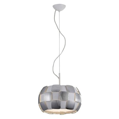 Access Lighting 50904LED-WH/CH Layers LED 14-Inch Diameter Pendant with White Shade, Chrome