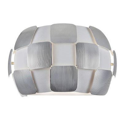 Layers - Wall Sconce - Chrome Finish - White Shade