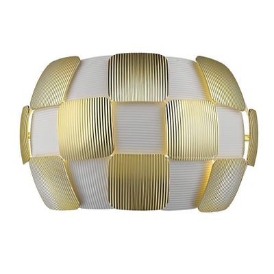 Layers - Wall Sconce - Gold Finish - White Shade
