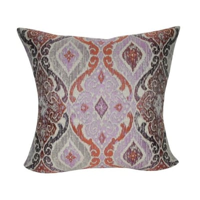 Loom & Mill P0244-2222P Purple Damask Decorative Pillow, 22 x 22