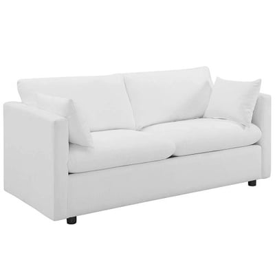 Modway Activate Upholstered Fabric Sofa White