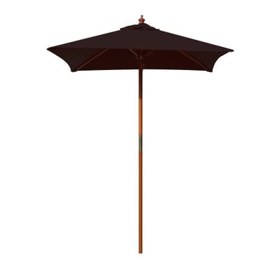 Above All Advertising, Inc. AAA Best 4 Feet Brolliz Square Wood Market Umbrella - Outdoor Garden Patio Umbrella (Blue)
