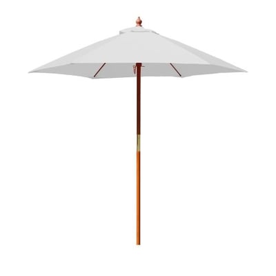 Above All Advertising, Inc. 7 ft Round Fiber Market Umbrella Outdoor Patio Garden Table Umbrella, White