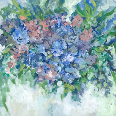 Blue Flowers Wall Art Décor