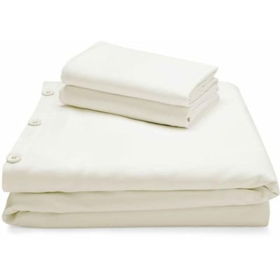 Rayon From Bamboo Duvet Set, King Size, Ivory