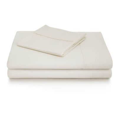 600 TC Cotton Blend Pillowcase, Queen Size, Ivory