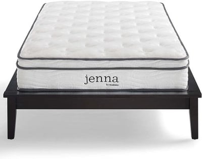 Zozulu Zenna 8? Narrow Twin Innerspring Mattress - Top Quality Quilted Pillow Top - Individually Encased Pocket Coils - 10-Year Warranty