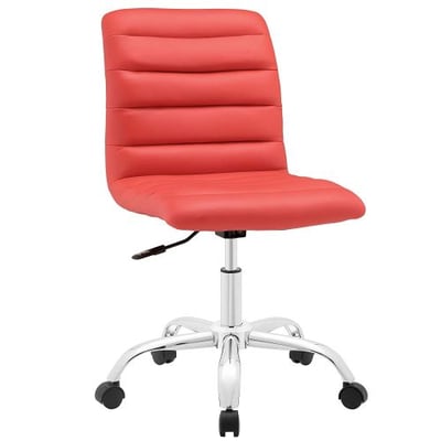 Modway Ripple Mid Back Office Chair, Red