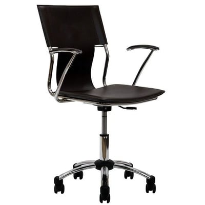 Modway Studio Faux Leather Swivel Task Office Chair in Brown