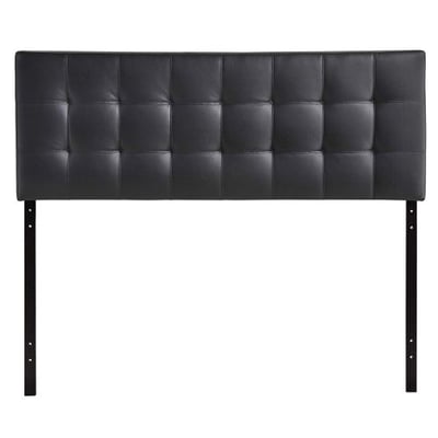 Modway Lily Upholstered Tufted Faux Leather Full Headboard Size In Black