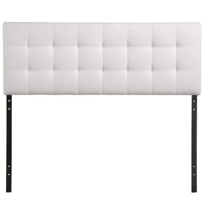 Modway Lily Upholstered Tufted Faux Leather Full Headboard Size In White