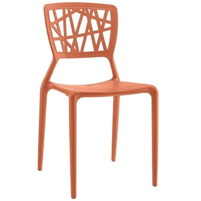 Modway Astro Dining Side Chair in Orange