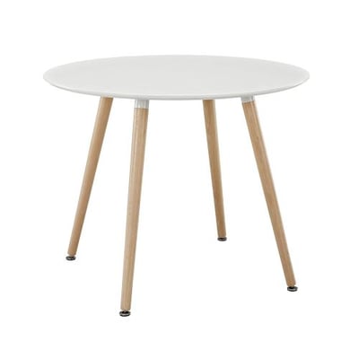 Modway Track Circular Dining Table in White