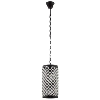 Modway Reflect Glass and Metal Pendant Chandelier, Black