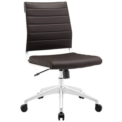 Modway Jive Mid Back Office Chair, Brown