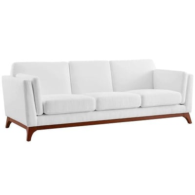 Modway Chance Upholstered Fabric Sofa, White