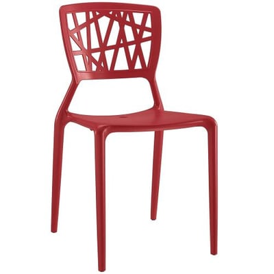 Modway Astro Dining Side Chair in Red