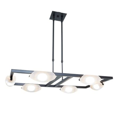 Nido - LED Chandelier - Oil Rubbed Bronze Finish - Frosted Glass Shade