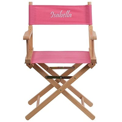 Personalized Director Seat  Personalized Standard Height Directors Chair in Pink