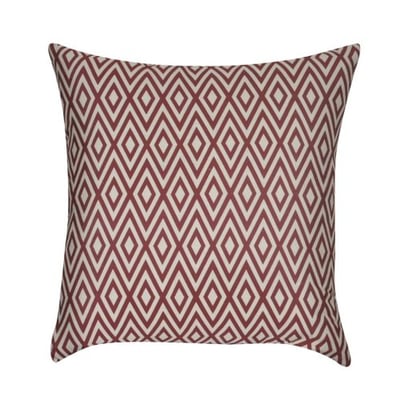 Loom & Mill P0251A-2222P Dark Red Diamond Decorative Pillow, 22 x 22