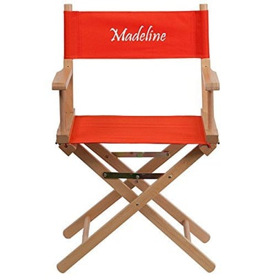 Personalized Director Seat  Personalized Standard Height Directors Chair in Red